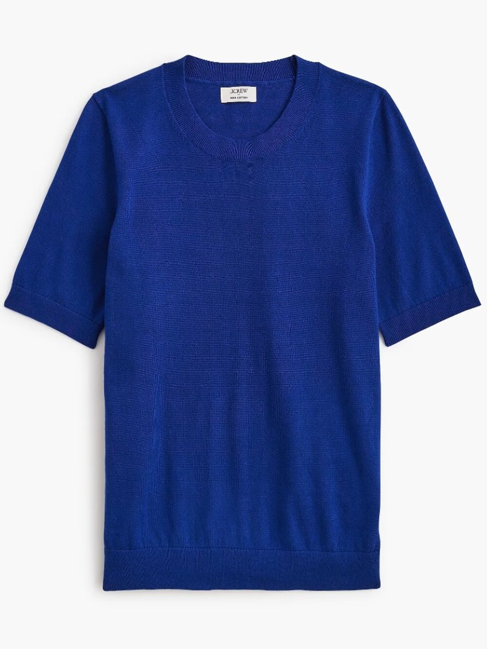 J.Crew Short Sleeve Crewneck Sweater in Bright Indigo, Size Medium